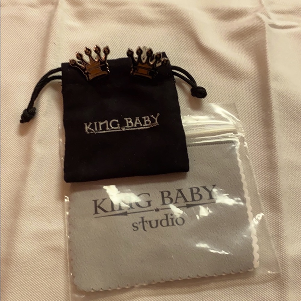 King Baby Studio Crown Cuff Links